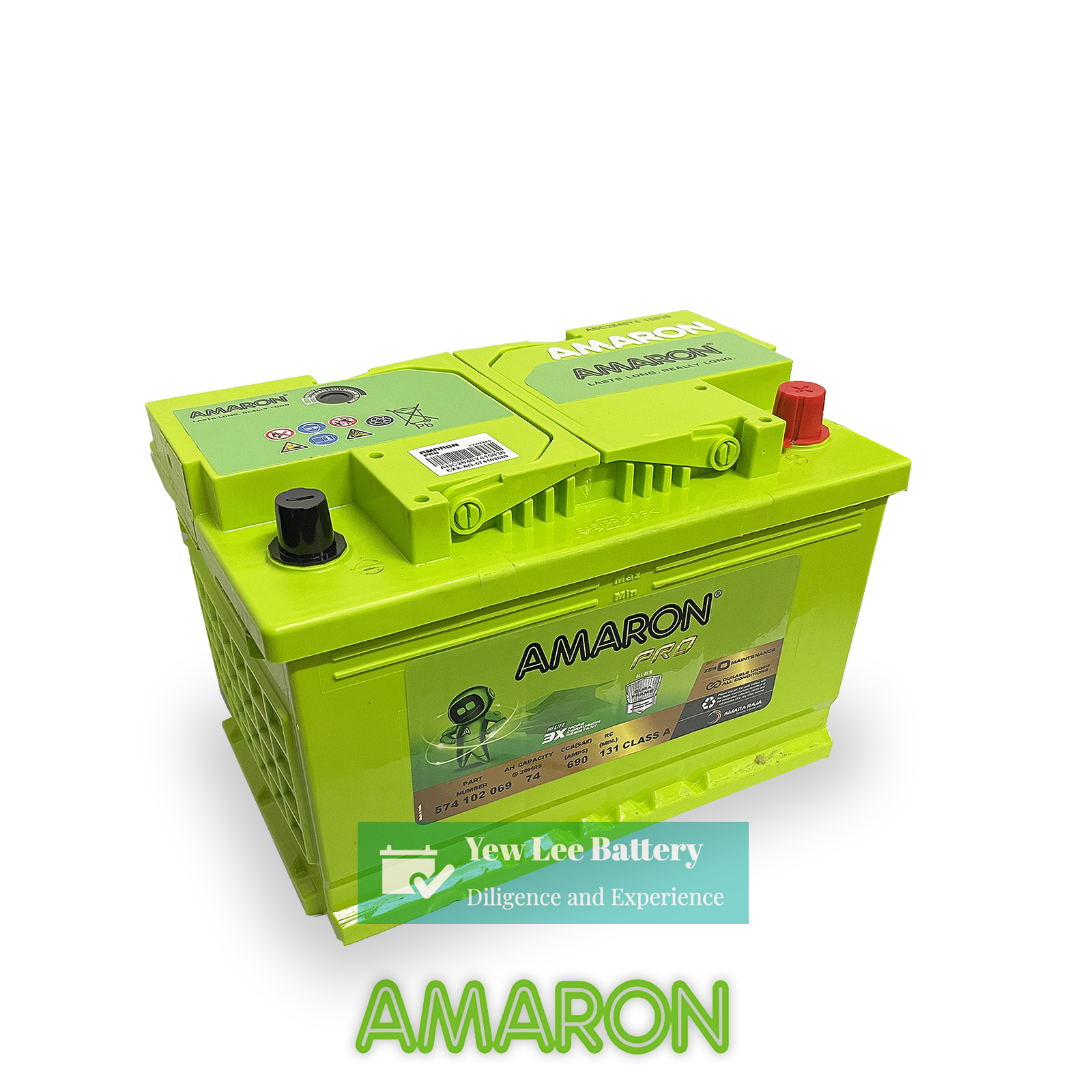 Amaron DIN74L 74AH SMF Battery