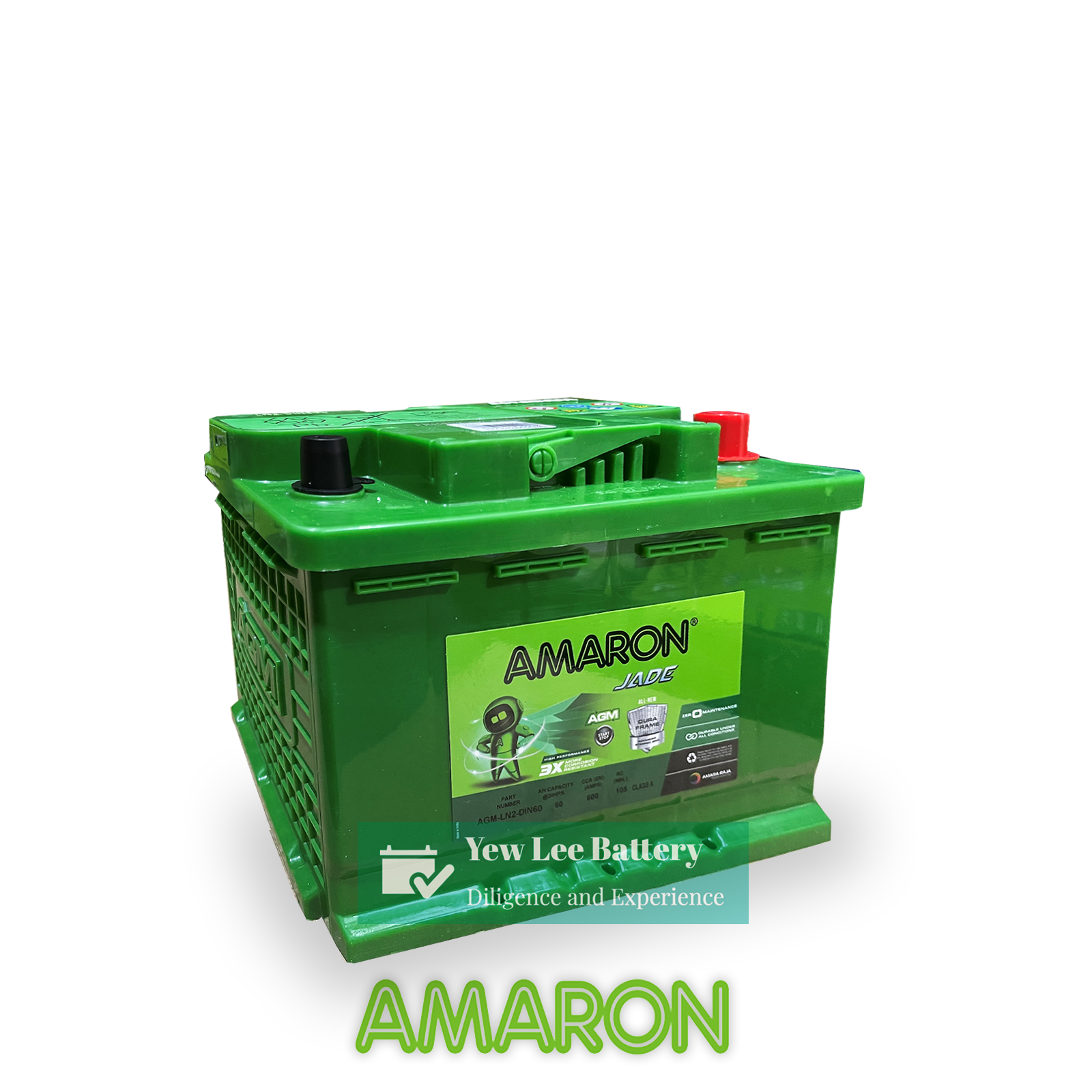 Amaron LN2 DIN60 AGM 60AH Start Stop Battery 
