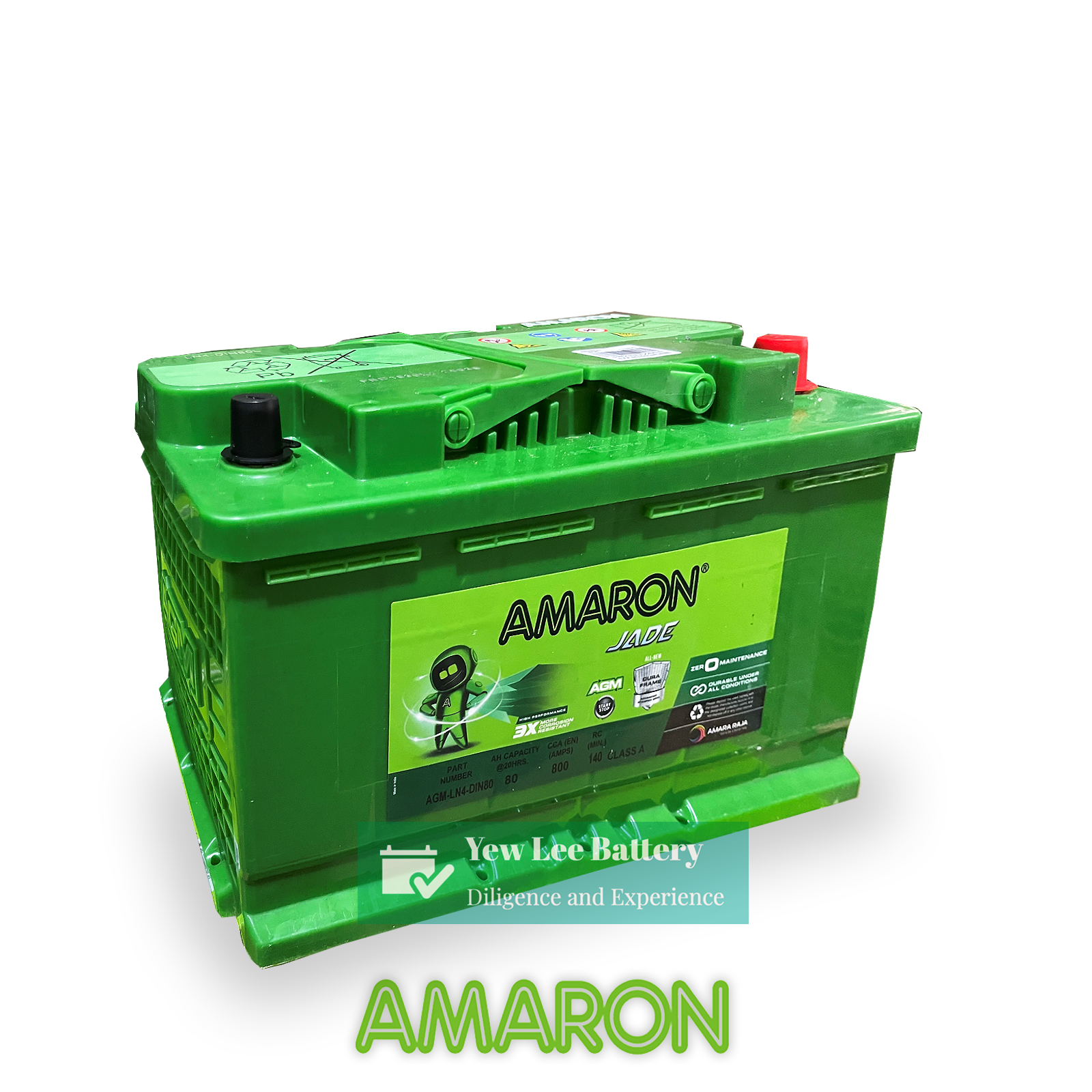 Amaron LN4 DIN80 AGM 80AH Start Stop Battery