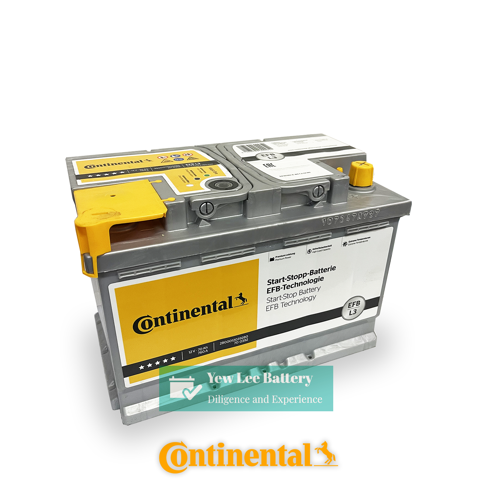 Continental L3 EFB Start-Stop Battery