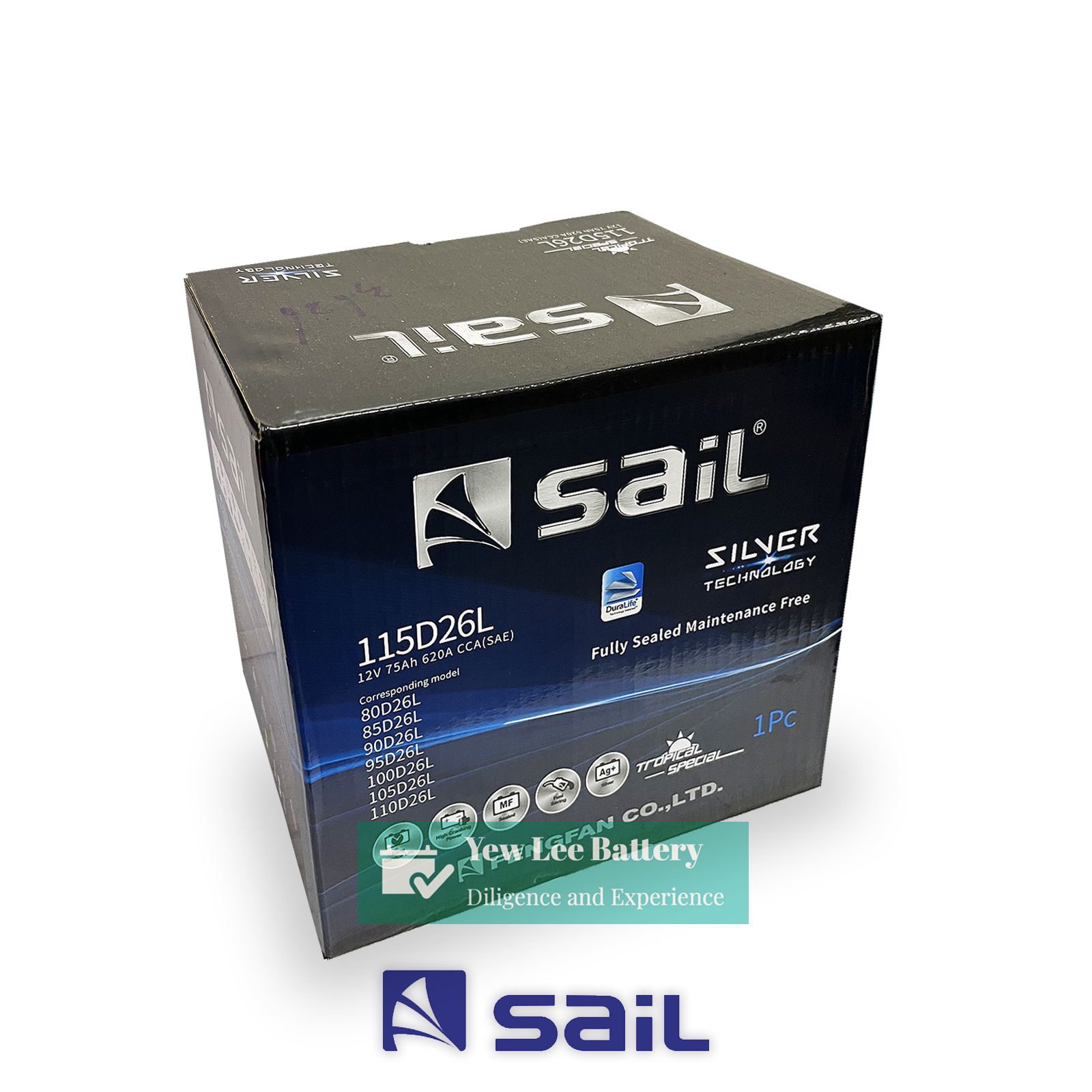 Sail 115D26L 75Ah SMF Battery