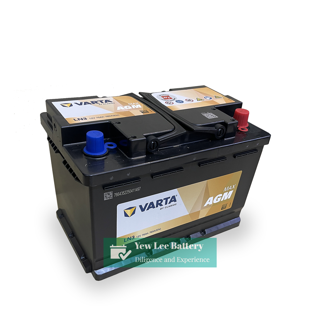 Varta LN3 MAX 70AH AGM Start-Stop Battery - Yew Lee Battery Co